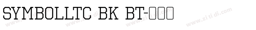 SymbollTC Bk BT字体转换